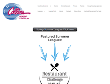 Tablet Screenshot of collinsbowling.com